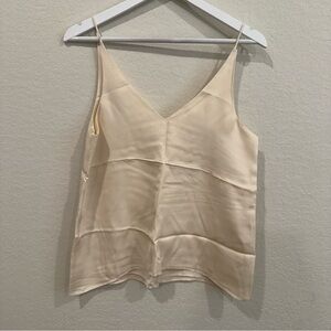 Grana Silk V-Neck Camisole in Off White colorway